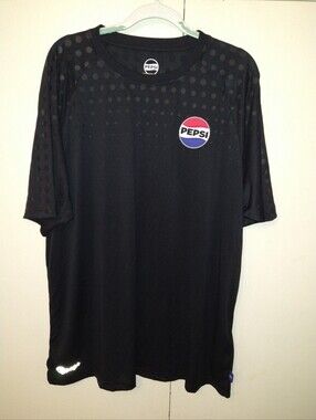 Pepsi Black Employee Uniform Short Sleeve Tee Shirt Men's sz XL.